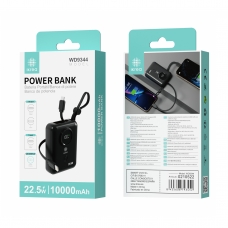 IKREA WD9344 POWER BANK OUTPUT TYPE-C/LIGHTNING 22.5W 10000MAH NEGRO