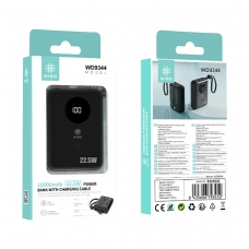 IKREA WD9344 POWER BANK OUTPUT TYPE-C/LIGHTNING 22.5W 10000MAH NEGRO