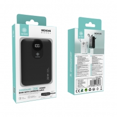 IKREA WD9346 POWER BANK CON CABLE INTEGRADO Y DISPLAY 35W 20000MAH NEGRO