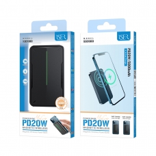 ISER SD2000 POWER BANK MAGNÉTICO INALÁMBRICO PD20W 5000MAH NEGRO