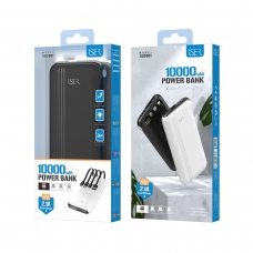 ISER SD2001 POWER BANK 10000MAH 2.1A CARGA RÁPIDA NEGRO