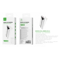 MX0131 Power Bank 10000mah 22.5W with 3 cable ABS+PC-Blanco