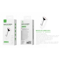 MX0132 Power Bank 20000mah 22.5W with 3 cable ABS+PC-Blanco