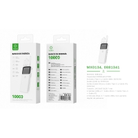 MX0134 Power Bank 10000mah 5V2A with 4 cable ABS+PC-Blanco
