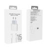 PC015 CARGADOR USB-C CON CABLE TYPE-C TO TYPE-C PARA SERIES IPHONE 15 35W BLANCO
