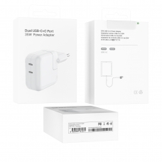 PC009 ADAPTADOR DE CORRIENTE DUAL USB-C+C 35W BLANCO