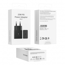 SP001 PD CARGADOR USB-C SIN CABLE 20W NEGRO