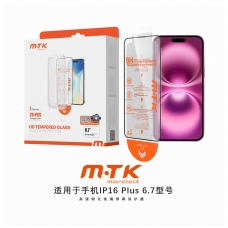 LUXURY PROTECTOR DE CRISTAL HD CON HERRAMIENTA DE AUTO ALINEADO PARA IPHONE 16 PLUS(PACK DE 20PCS)