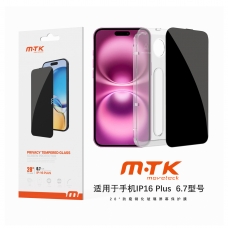 LUXURY PROTECTOR DE CRISTAL PRIVACIDAD CON HERRAMIENTA DE AUTO ALINEADO PARA IPHONE 16 PLUS(PACK DE 20PCS)