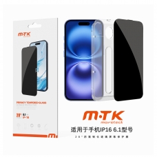 LUXURY PROTECTOR DE CRISTAL PRIVACIDAD CON HERRAMIENTA DE AUTO ALINEADO PARA IPHONE 16(PACK DE 20PCS)