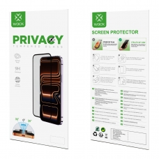 WOOX PROTECTOR DE PRIVACIDAD 9H PARA IPHONE 13 PRO MAX/14 PLUS NEGRO