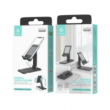 IKREA WE5081 SOPORTE 0-135º AJUSTABLE PARA TELÉFONO Y TABLET 125-195MM NEGRO