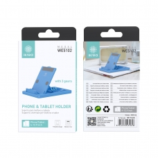 IKREA WE5102 SOPORTE UNIVERSAL AJUSTABLE CON 3 POSICIÓNES PARA MÓVIL Y TABLET(4-12.9 INCH) AZUL