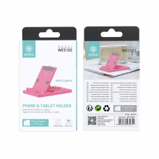 IKREA WE5102 SOPORTE UNIVERSAL AJUSTABLE CON 3 POSICIÓNES PARA MOVIL Y TABLET(4-12.9 INCH) ROSA