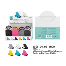 IKREA WE5109 SOPORTE UNIVERSAL ANTI-SKID Y AJUSTABLE PARA MÓVIL Y TABLET MULTICOLOR (24PCS)