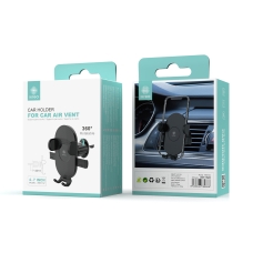 IKREA WE5152 SOPORTE UNIVERSAL 360º ROTACIÓN CON GANCHO PARA VENTILACIÓN DE AIRE DEL COCHE ABS NEGRO