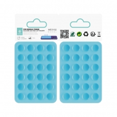IKREA WE5192 SOPORTE DE SILICONA CON 24 VENTOSAS DE 10MM PARA MÓVIL AZUL