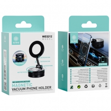 IKREA WE5212 SOPORTE UNIVERSAL MAGNÉTICO DE SUCCIÓN PARA COCHE 360º ROTACIÓN NEGRO