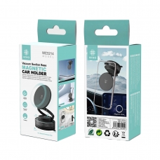 IKREA WE5214 SOPORTE UNIVERSAL MAGNÉTICO 360º DE SUCCIÓN PARA SALPICADERO DEL COCHE NEGRO