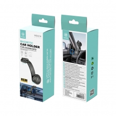 IKREA WE5218 SOPORTE UNIVERSAL MAGNÉTICO 360º DE VENTOSA CON GEL PARA SALPICADERO DE COCHE NEGRO