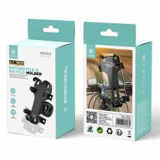 IKREA WE5223 SOPORTE DE MÓVIL 4-7´´CON CLIP AJUSTABLE PARA MANILLAR 18-20MM DE BICICLETA/MOTO NEGRO