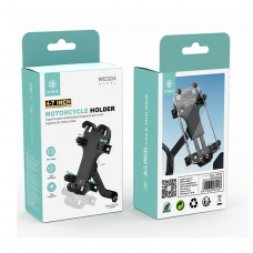 IKREA WE5224 SOPORTE DE MÓVIL 4-7´´AJUSTABLE CON 4 GARRAS PARA MOTOCICLETA NEGRO