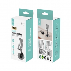 IKREA WE5227 SOPORTE DE MÓVIL DE METAL PLEGABLE Y EXTENSIBLE ALTURA MÁX.140MM PARA MESA GRIS