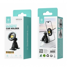 IKREA WE5234 SOPORTE UNIVERSAL MAGNÉTICO DE MÓVIL PARA SALPICADERO DEL COCHE NEGRO
