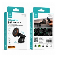 IKREA WE5240 SOPORTE UNIVERSAL MAGNÉTICO DE SUCCIÓN DE MÓVIL PARA SALPICADERO Y PARABRISAS DE COCHE NEGRO