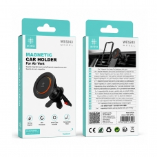 IKREA WE5243 SOPORTE UNIVERSAL MAGNÉTICO DE MÓVIL PARA VENTILACIÓN DE COCHE NEGRO