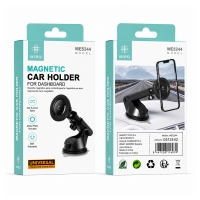 IKREA WE5244 SOPORTE UNIVERSAL MAGNÉTICO DE MÓVIL PARA SALPICADERO Y PARABRISAS DE COCHE NEGRO