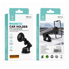 IKREA WE5244 SOPORTE UNIVERSAL MAGNÉTICO DE MÓVIL PARA SALPICADERO Y PARABRISAS DE COCHE NEGRO