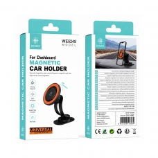IKREA WE5249 SOPORTE UNIVERSAL MAGNÉTICO DE MÓVIL PARA SALPICADERO DE COCHE NARANJA+NEGRO