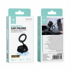 IKREA WE5255 SOPORTE UNIVERSAL MAGNÉTICO DE MÓVIL CON VENTOSA DE VACÍO PARA COCHE NEGRO