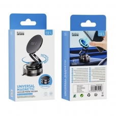 ISER SE5019 SOPORTE UNIVERSAL MAGNÉTICO CON VENTOSA DE VACÍO PARA COCHE 360º ROTACIÓN NEGRO