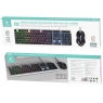 IKREA WG7097 COMBO DE RATÓN1000/3D Y TECLADO 105 KEYS CON CABLE 1.5M RETROILUMINADO LED NEGRO