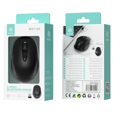 IKREA WG7106 RATÓN INALÁMBRICO 6D 2.4GHZ 1000/1200/1600DPI + BLUETOOTH