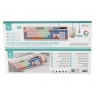 IKREA WG7123 COMBO DE TECLADO 114 TECLAS Y RATÓN 1600DPI CON CABLE MULTICOLOR