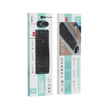 IKREA WG7115 COMBO DE TECLADO Y RATÓN  CON CABLE ES NEGRO