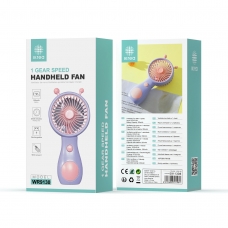 IKREA WR9130 VENTILADOR DE MANO ESTILO CARTOON 1 VELOCIDAD 250MAH 70*40*145MM LILA