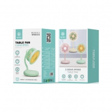 IKREA WR9134 VENTILADOR DE MESA 3 VELOCIDADES 500MAH 76*76*140MM VERDE