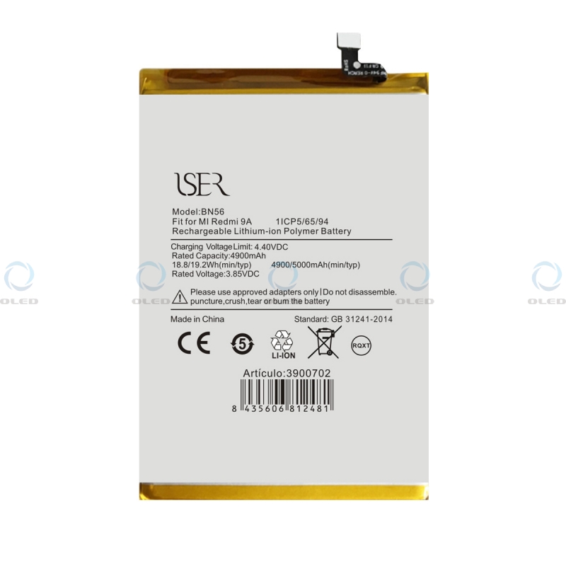 ISER BATERÍA BN56 PARA XIAOMI REDMI 9A 5000MAH