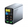 WLX-G3 ESTACIÓN DE CARGA DE ESCRITORIO GAN³ 140W – 6 EN 1 CON PANTALLA DIGITAL – 4 USB‑C + 2 USB‑A – CARGA RÁPIDA PD 3.1 / QC 3.0 / PPS