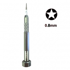 AISHANGSHI destornillador profesional con estuche de estrella 5 puntas 0.8mm
