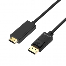 ONTEN DP302 CABLE DP(MACHO) TO HDMI(MACHO) 1.8M NEGRO
