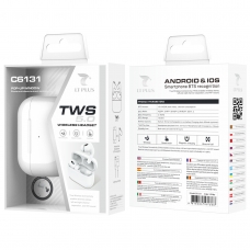 LT PLUS C6131 AURICULARES PRO INALÁMBRICOS TWS V5.0 COLORIDOS MACARON BLANCO