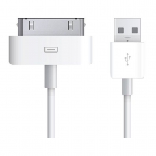 CABLE DE CONECTOR DE 30 PIN A USB BLANCO(SIN EMBALAJE)