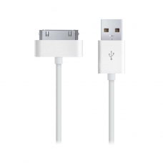NO BRAND CABLE DE CONECTOR DE 30 PIN A USB BLANCO