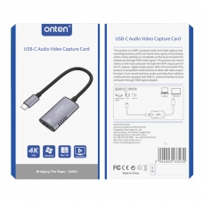 ONTEN OTN-UC323 USB-C AUDIO VIDEO CAPTURE CARD