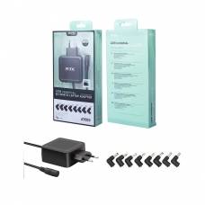 ONE PLUS AT003 Cargador universal con 8 conectores para notebook 45W 1.2M Negro
